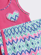 Toddler Girls Cotton Nightwear Set Sleeveless Top with Printed Shorts