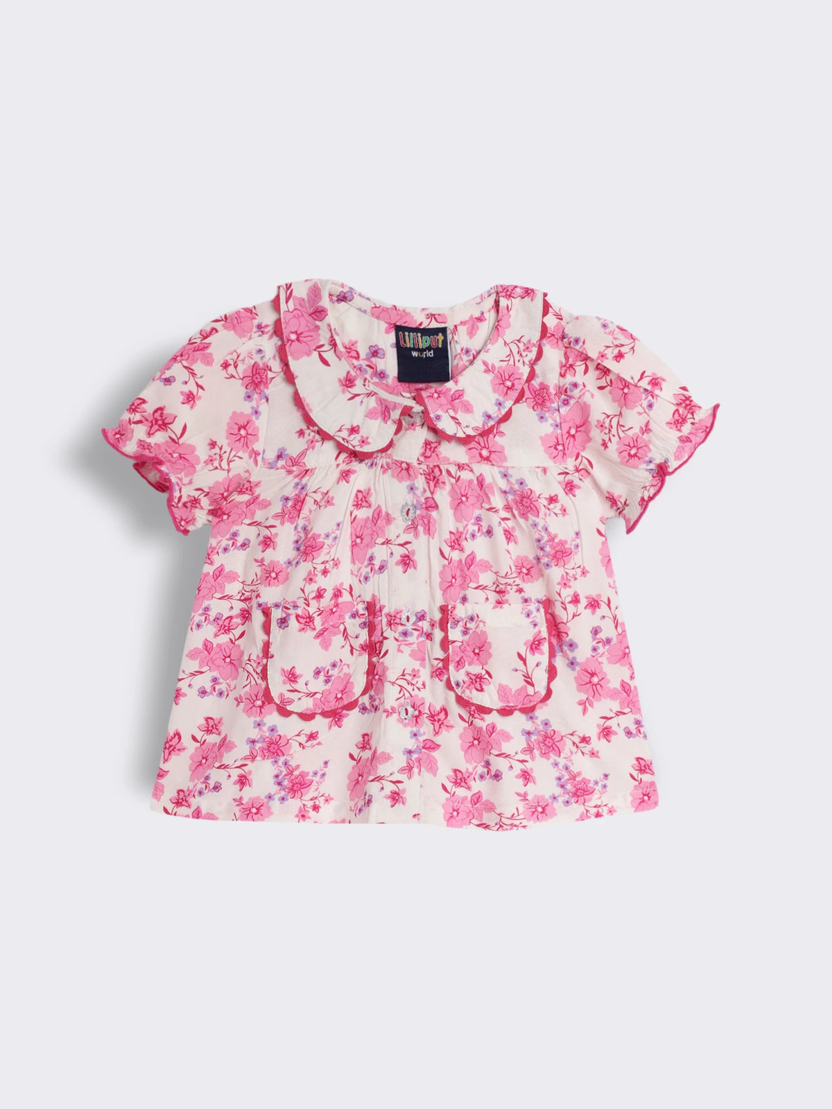 Toddler Girls Printed Cotton Nightwear Set with Shorts