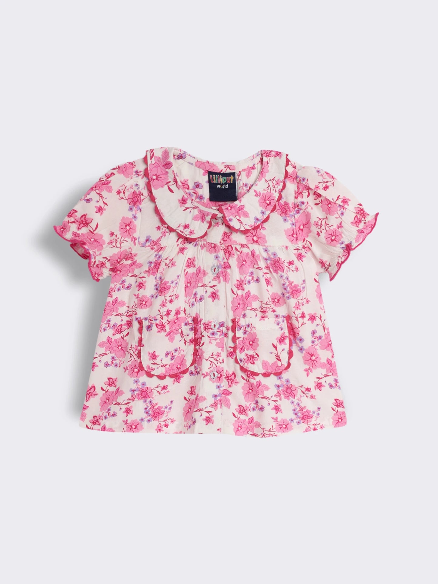 Toddler Girls Printed Cotton Nightwear Set with Shorts