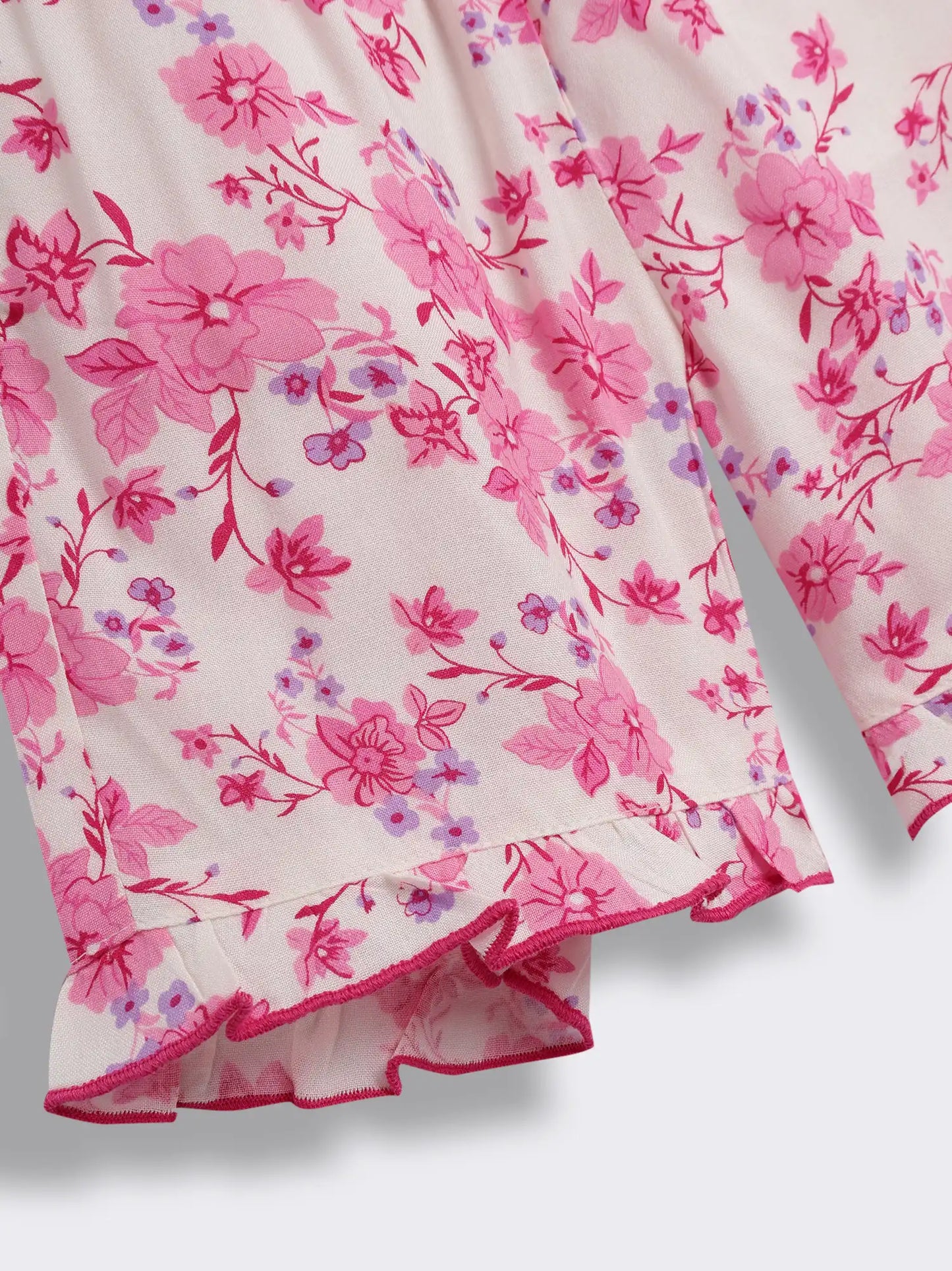 Toddler Girls Printed Cotton Nightwear Set with Shorts