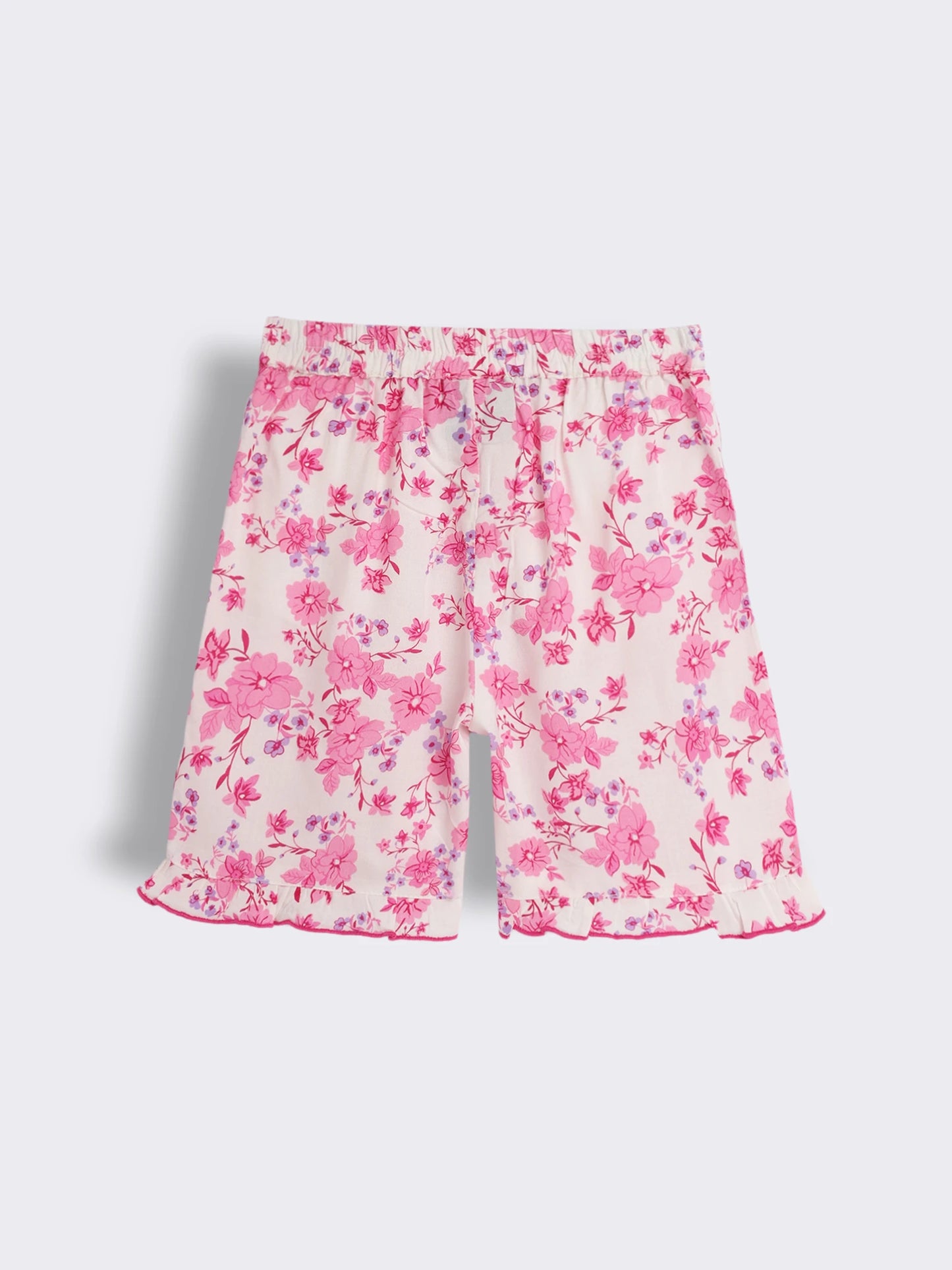 Toddler Girls Printed Cotton Nightwear Set with Shorts
