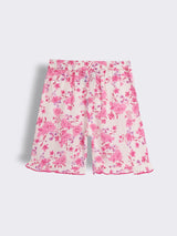 Toddler Girls Printed Cotton Nightwear Set with Shorts