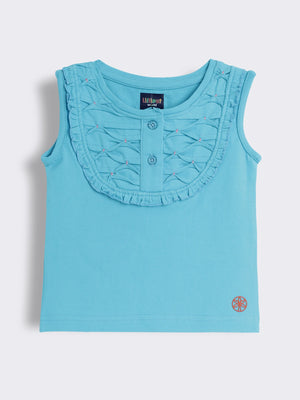 Toddler Girls Cotton Knit T-Shirt Sleeveless T-Shirt